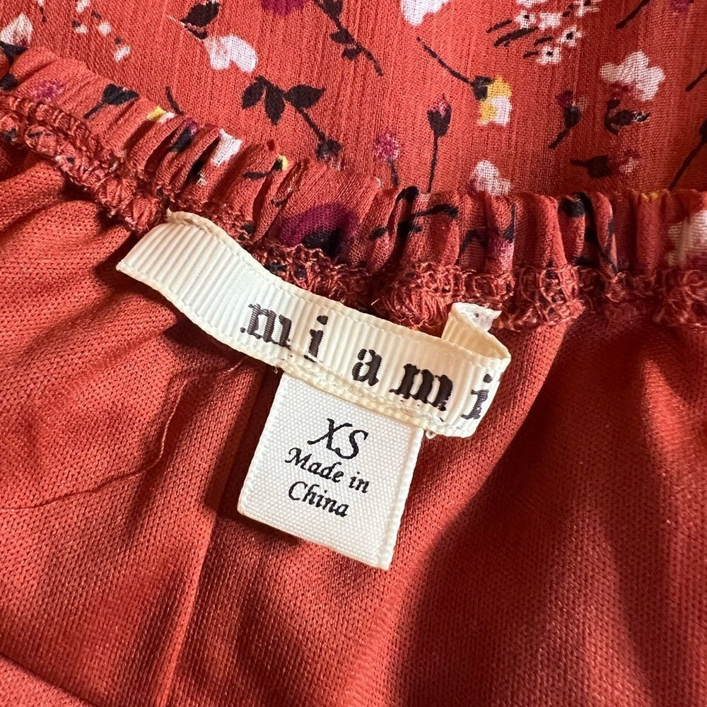 Miami off shoulder floral print dress size XS - Picture 7 of 9
